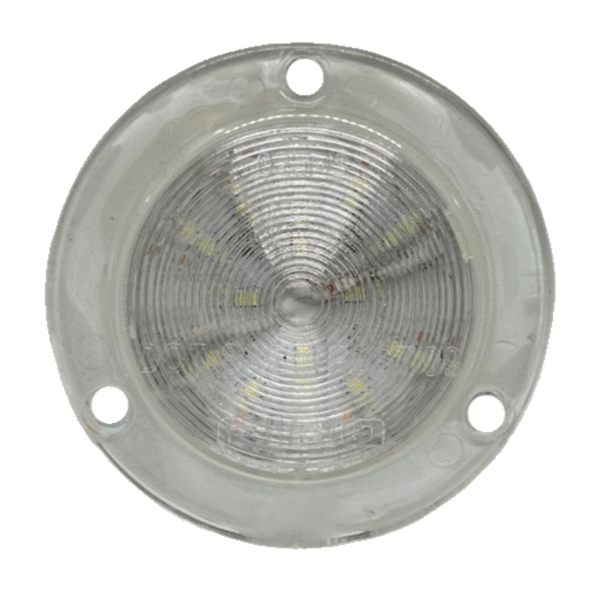 Flat Light 2.5" 12V White 12 LED Round - 2 Wires