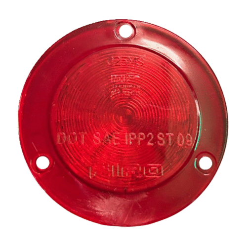 Flat Light 2.5″ 12V Red 12 LED Round – 2 Wires