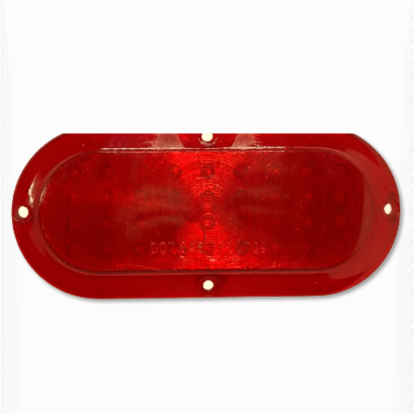 Flat Light 6" 12V 36 Red LED Oval – 2 Wires