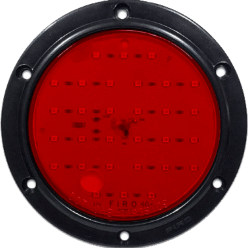 Flat Light 4″ 12V 30 Red LED Round – 3 Wires